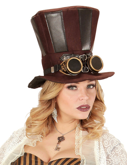 Rogging uhani in perje za odrasle Steampunk