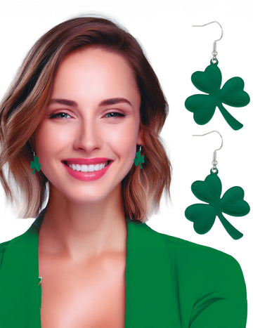 Uhani s deteljicami za sveti Patrik 