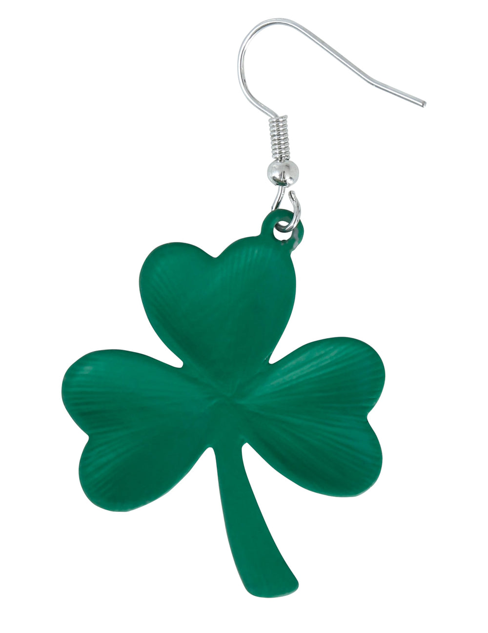 Détail du crochet des boucles d'oreilles trèfles Saint Patrick