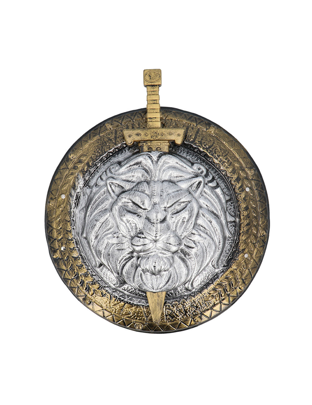 Vue de face du Bouclier et Epée de Combat gladiateur
