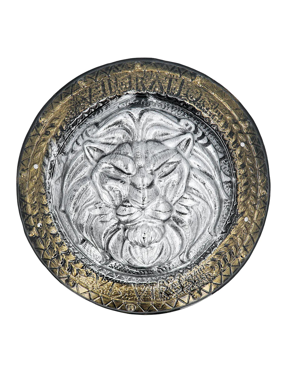 Détail de la tête de lion du Bouclier et Epée de Combat gladiateur