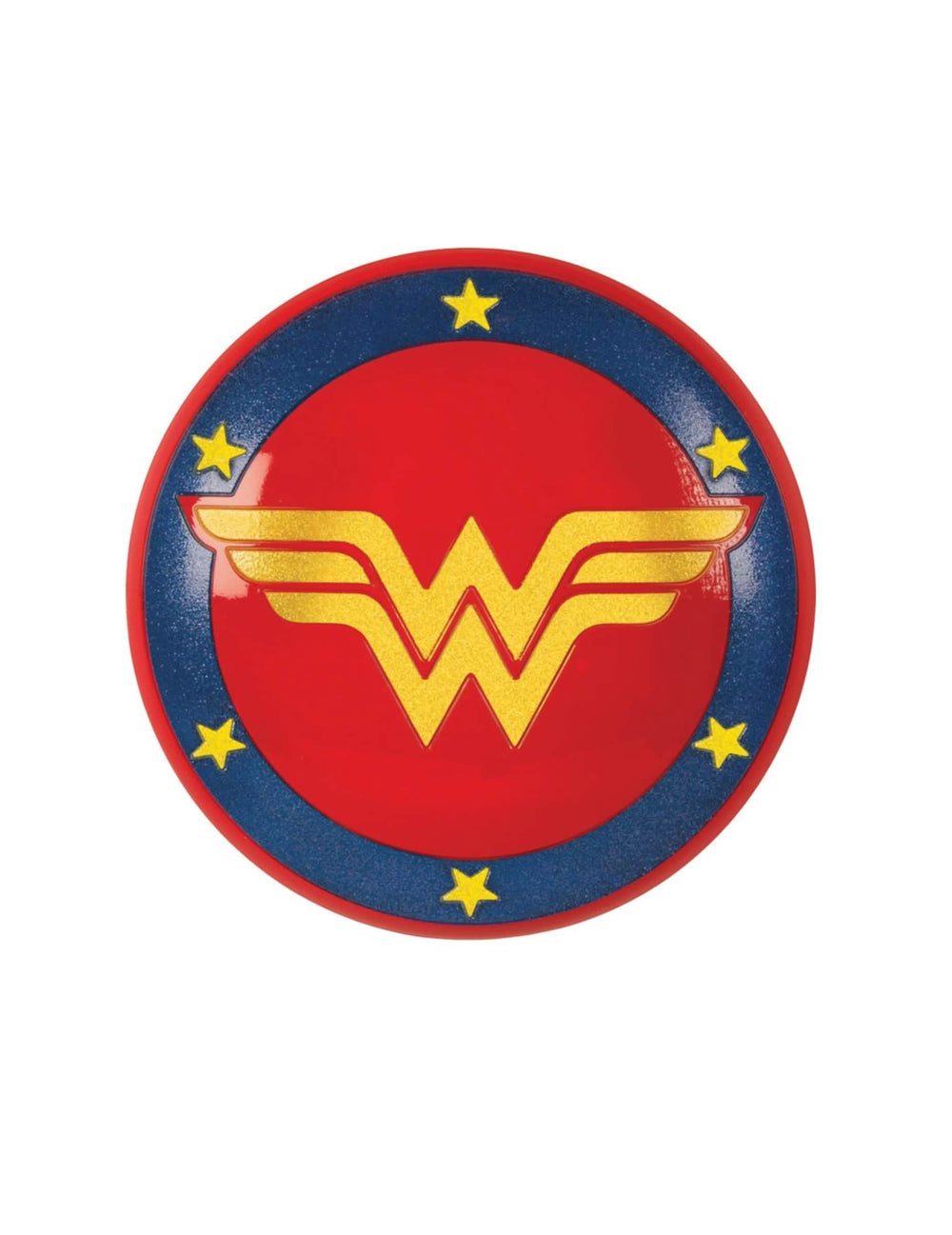 PVC ščit Wonder Woman Super Hero Girls™ za otrok rdeča modra in rumena z zlata logotipom