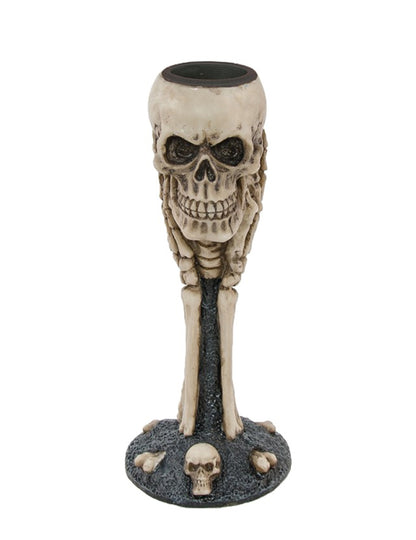 Kosti in lobanje držalo sveče 12.5 cm