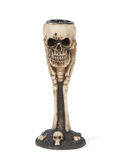 Kosti in lobanje držalo sveče 12.5 cm