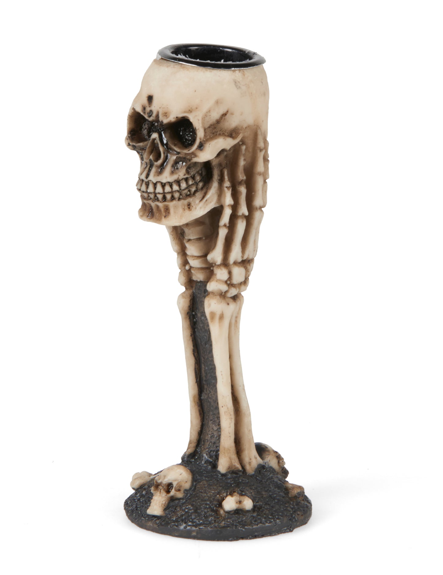 Kosti in lobanje držalo sveče 12.5 cm
