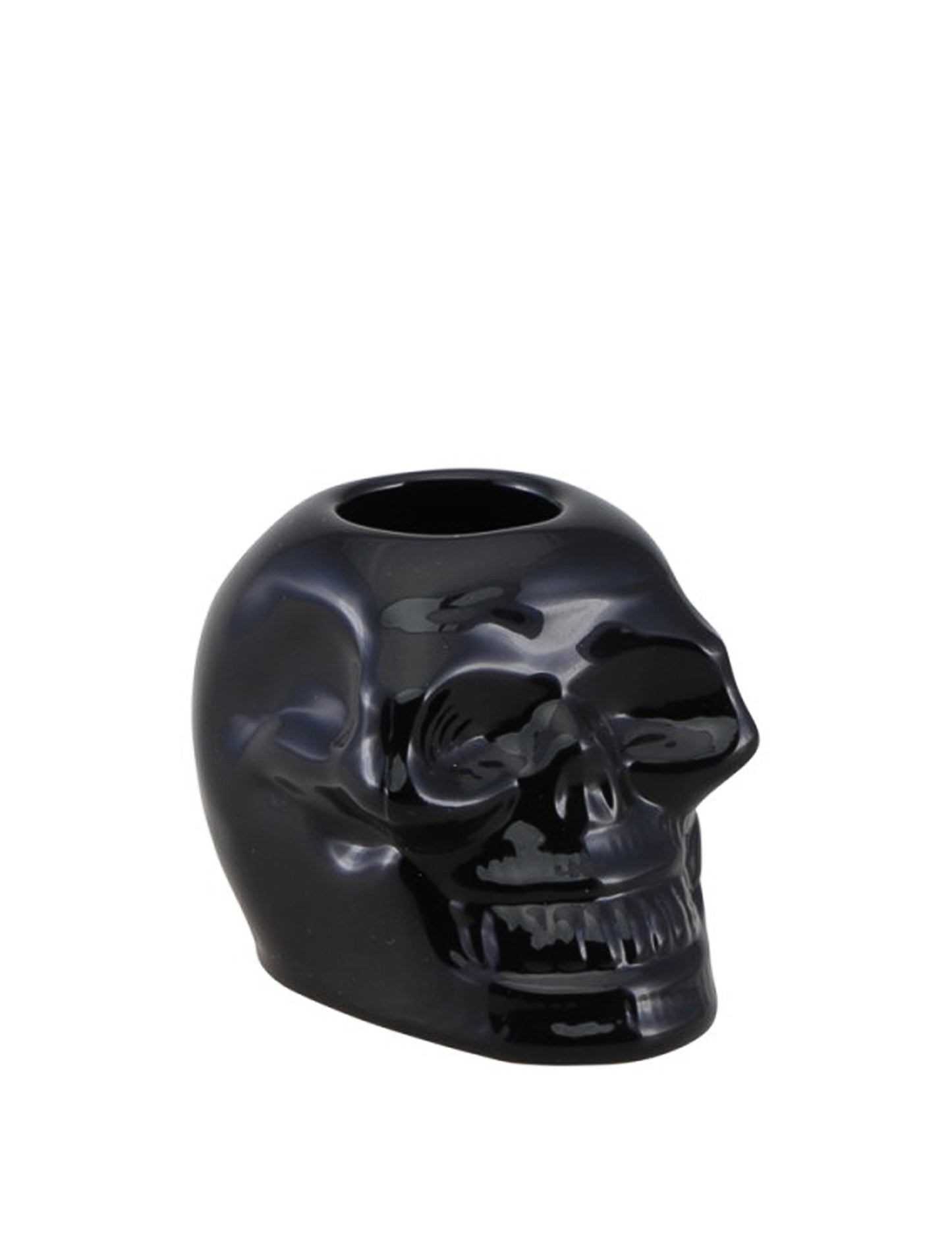 Držalo za sveče s črno lobanjo 5 cm