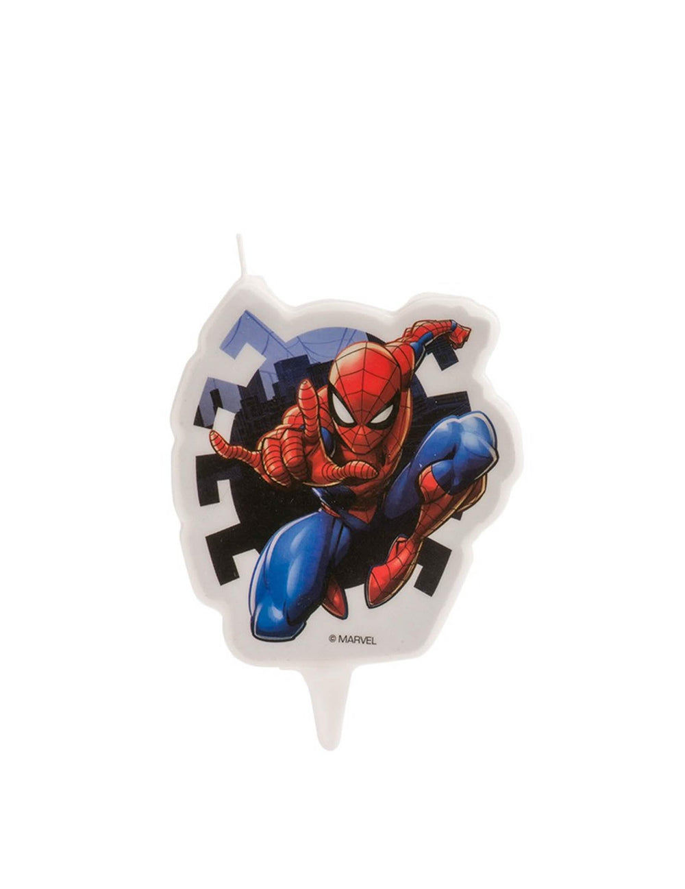 Sveča za rojstni dan Spiderman za otroka rdeča in modra