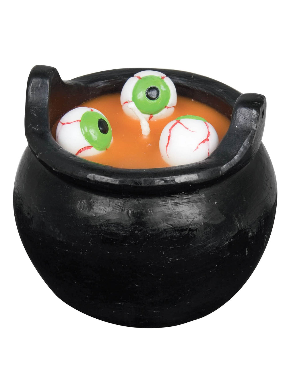 Črna sveča bouillon d'œil za halloween v obliki kotla
