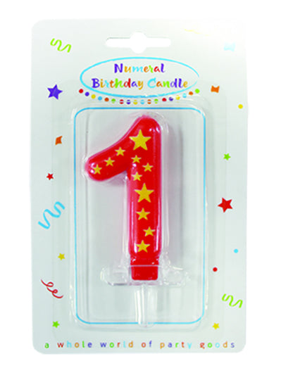 Sveča s številkami in zvezdicami, 6,3 x 4 cm za rojstnodnevno torto