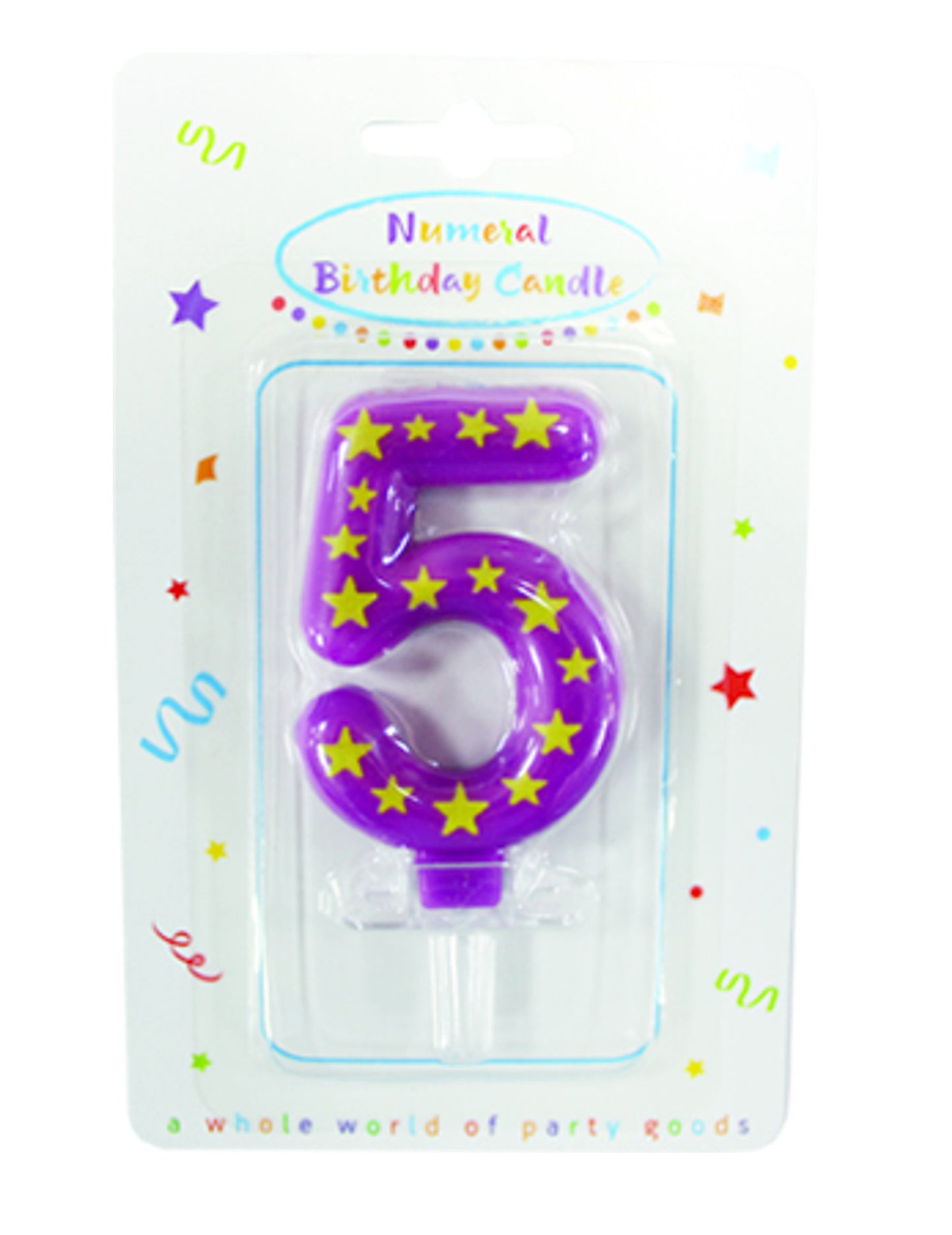 Sveča s številkami in zvezdicami, 6,3 x 4 cm za rojstnodnevno torto