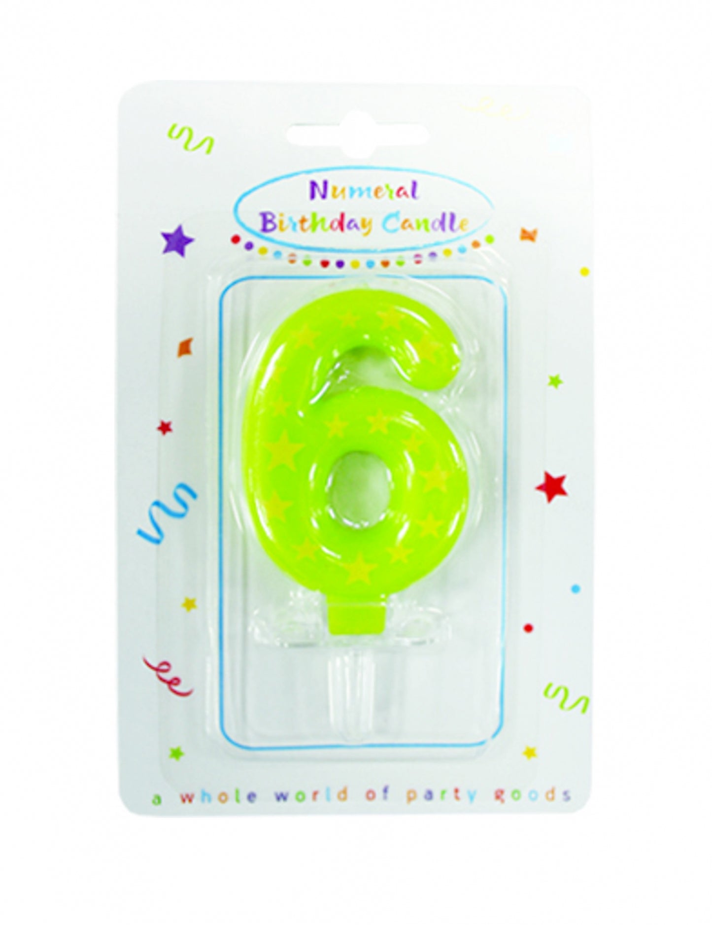 Sveča s številkami in zvezdicami, 6,3 x 4 cm za rojstnodnevno torto