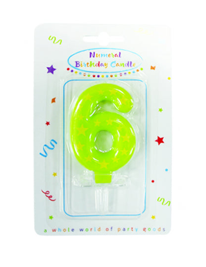 Sveča s številkami in zvezdicami, 6,3 x 4 cm za rojstnodnevno torto