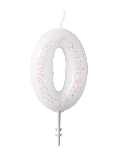 Chiffre 0 de la bougie chiffre pour anniversaire