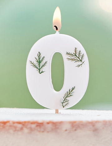 Naravna sveča s številkami za rojstni dan