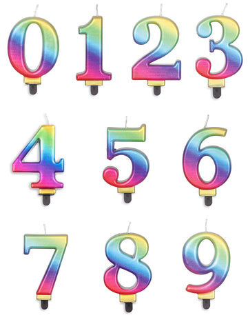 Večbarvna figura sveča 8 cm