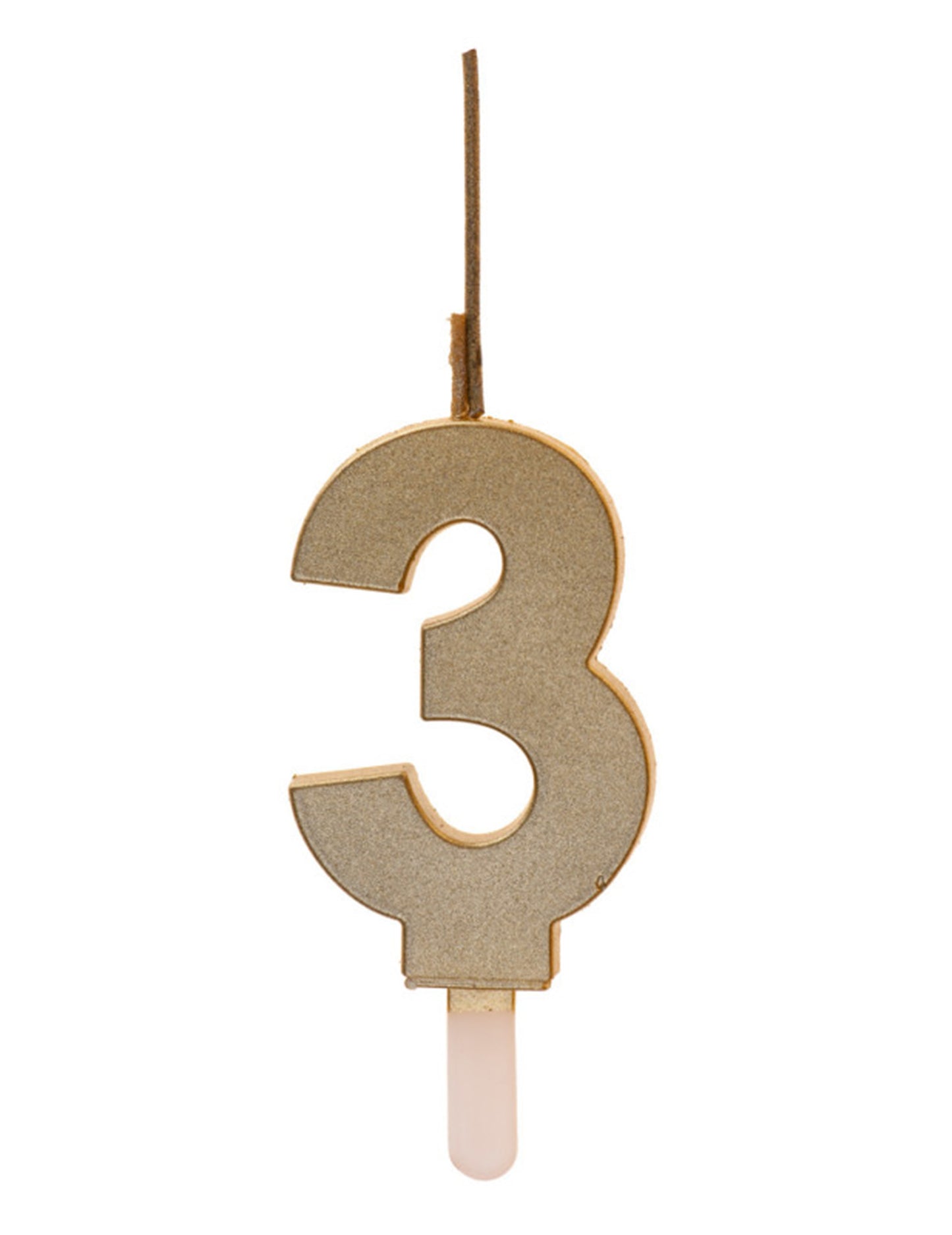 Peneča sveča s številkami in zlatim čarobnim iskricami