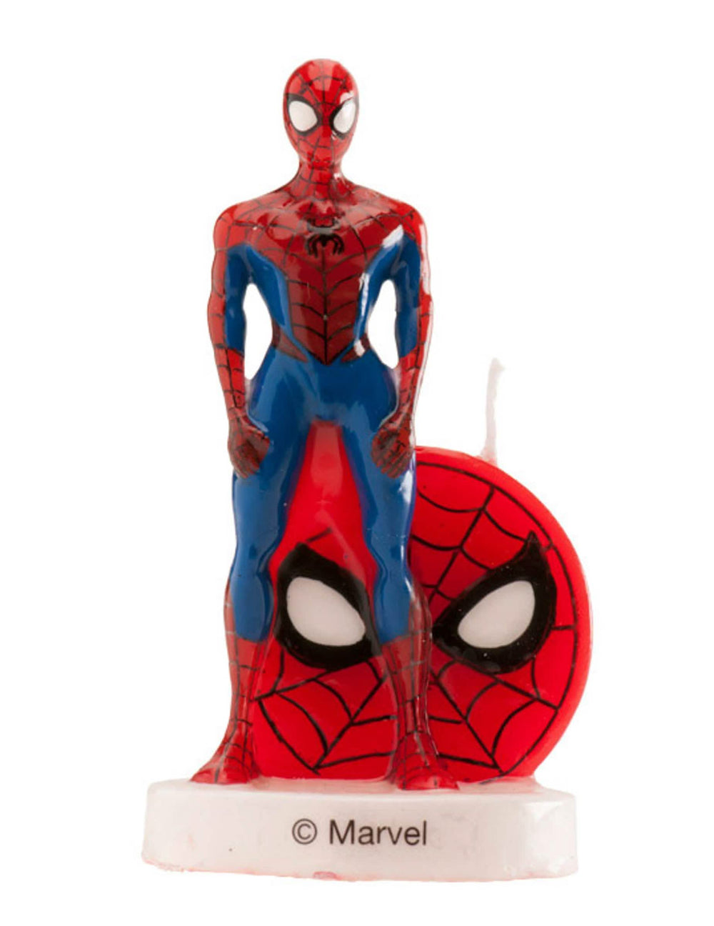 Sveča za rojstni dan Spiderman za otroka 3D rdeča in modra