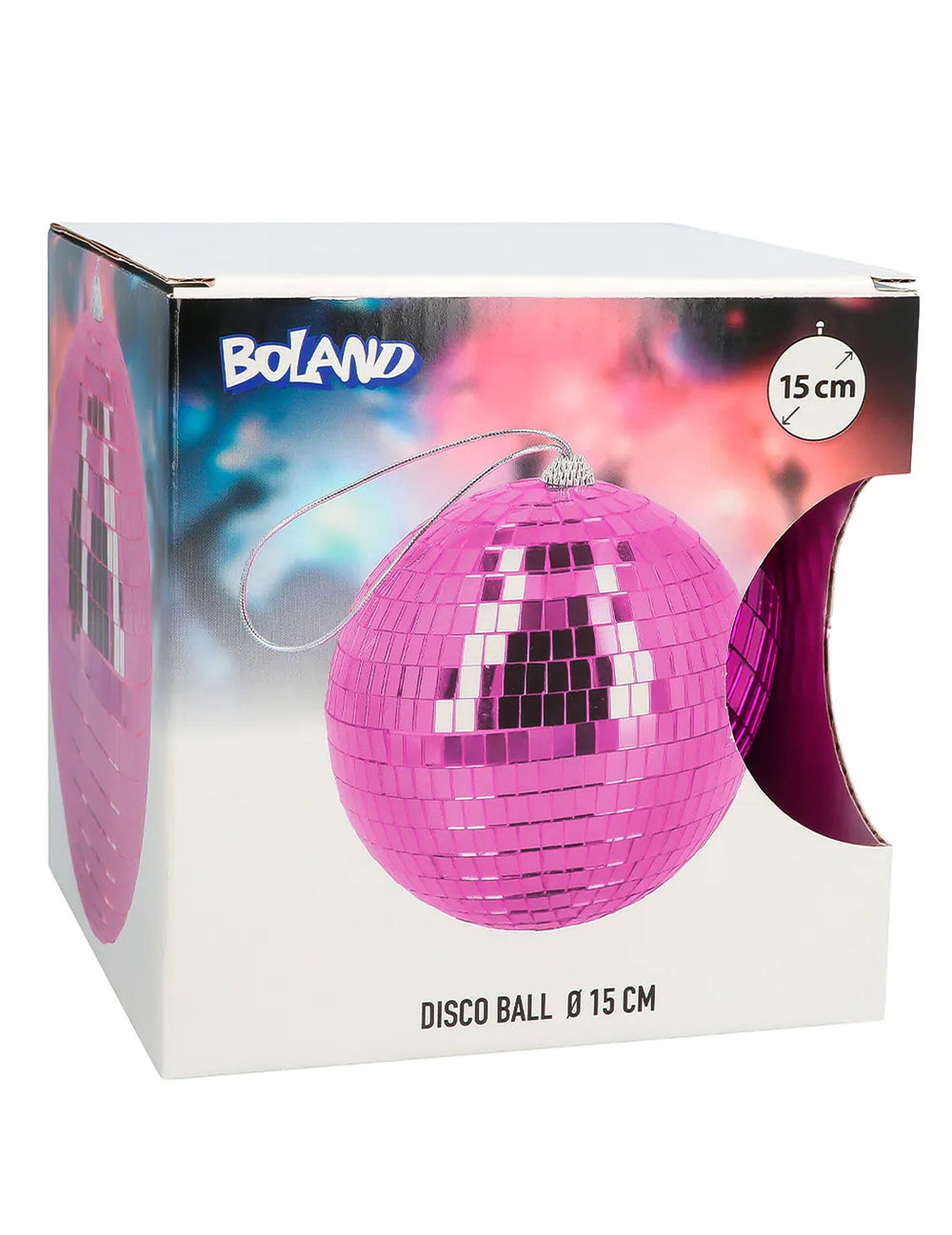 Vue de l'emballage de la boule à facette disco pour décoration de fête