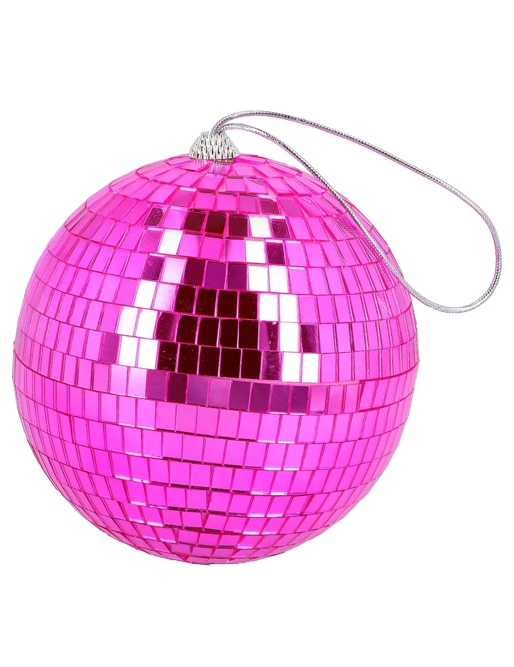 Boule à facette disco pour décoration de fête rose fuchsia