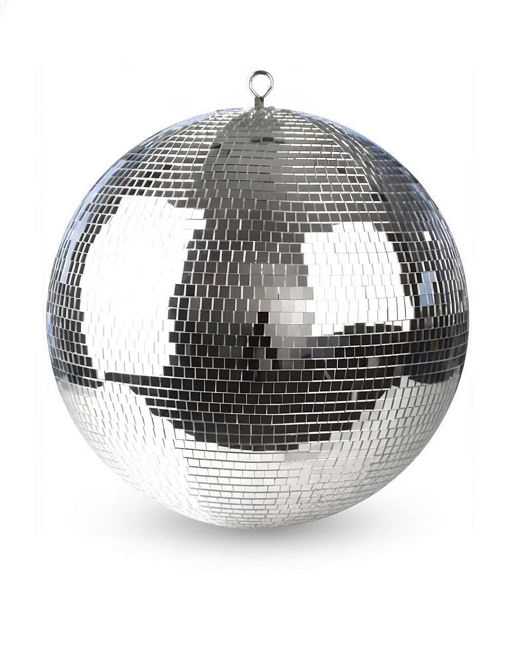 Boule à facettes disco argentée brillante