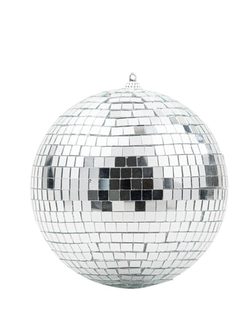 Boule à facettes à suspendre verre miroir argent 16cm emboîtable déco disco