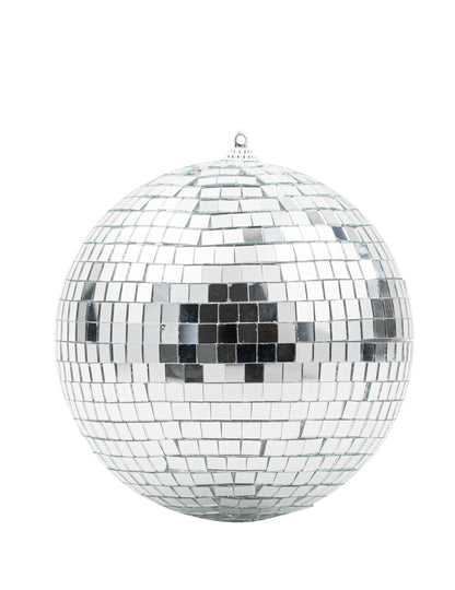 Boule à facettes à suspendre verre miroir argent 16cm emboîtable déco disco