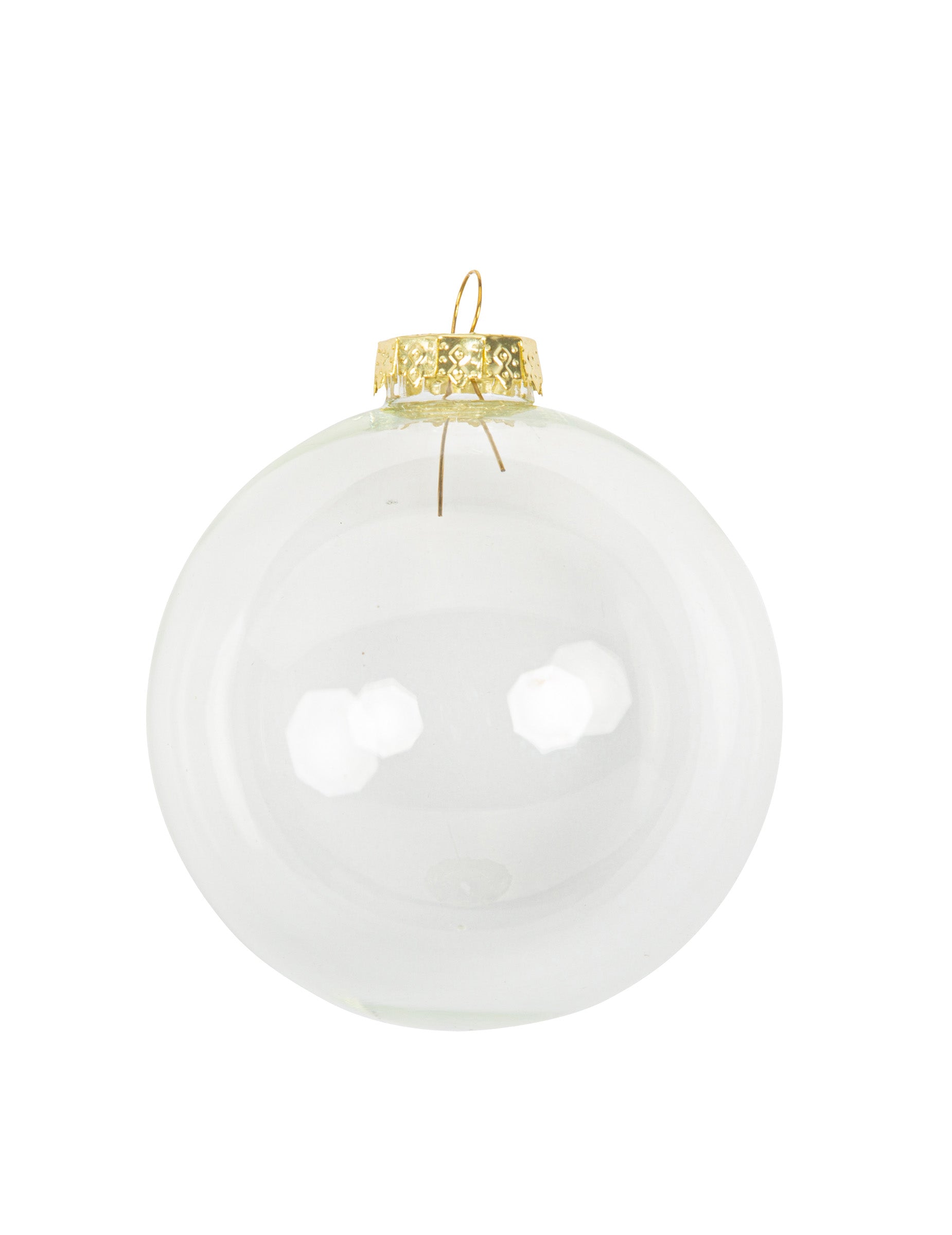 Boule de noël personnalisable pour décoration transparente à suspendre