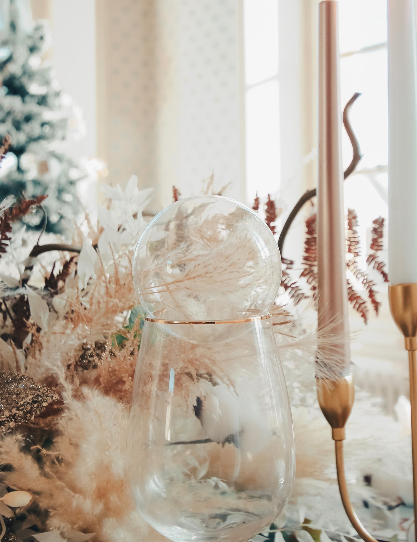 Prilagodljiva prozorna božična kroglica 8 x 9,5 cm obesiti