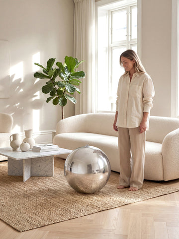 Srebrna napihljiva disko krogla 60 cm 