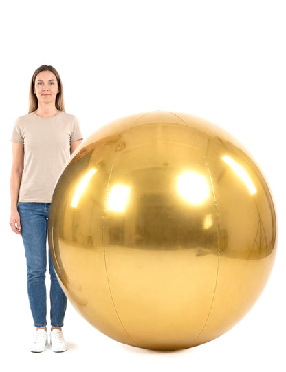 Napihljiva zrcalna krogla zlata 120 cm 