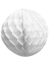 Boule en papier alvéolé pour décoration blanche