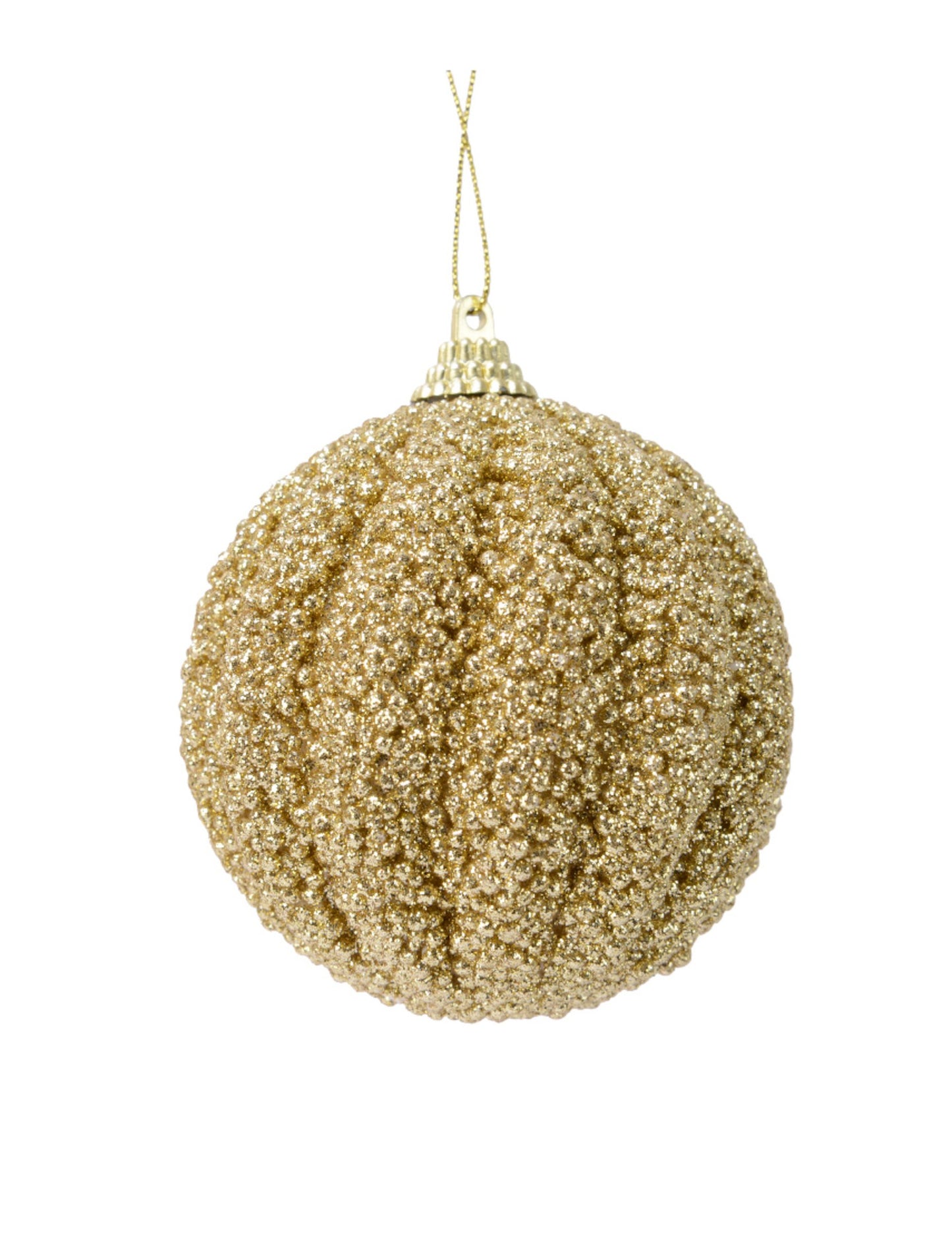 Ball za zlato jelko z bleščicami 8 cm