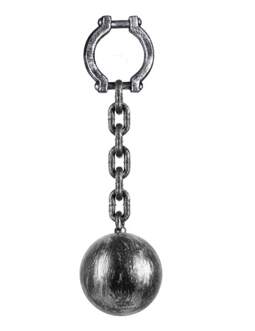 Boulet de prisonnier pour adulte gris effet métal vieilli