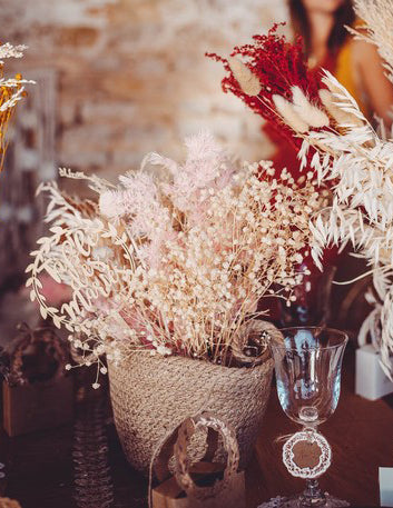 Šopek posušenih belih gipsofil 25g poročna dekoracija