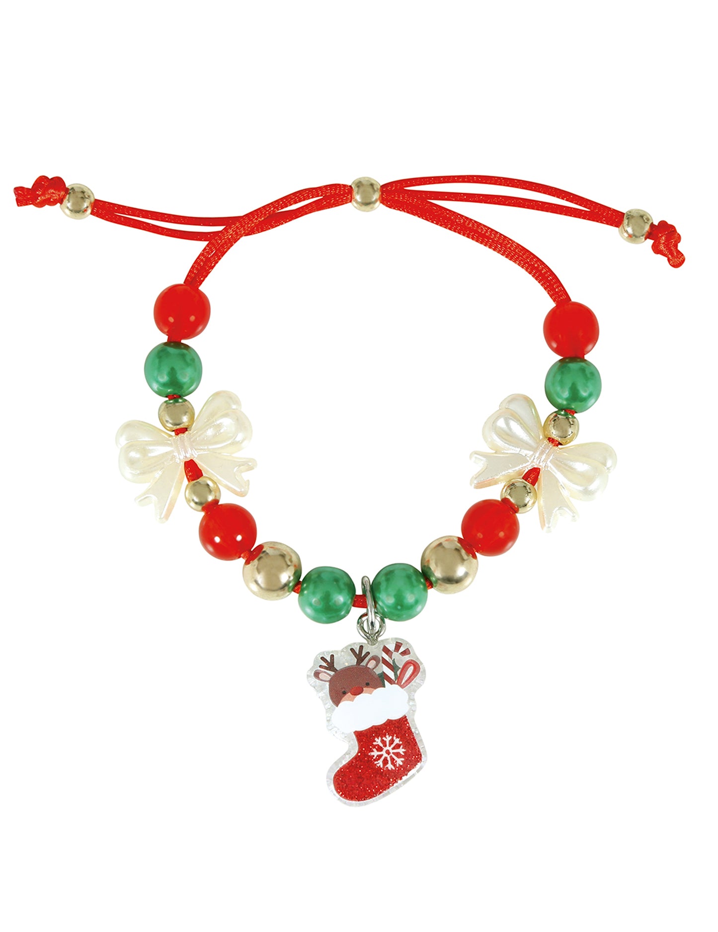 Božična zapestnica iz nogavice