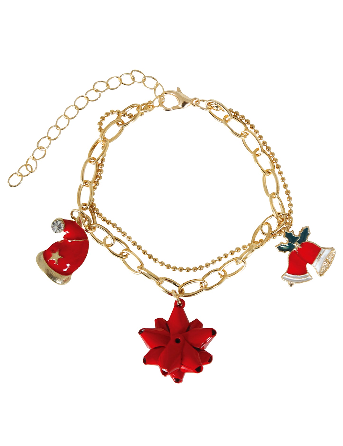 Kovinska zapestnica z božičnim vzorcem