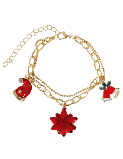 Kovinska zapestnica z božičnim vzorcem