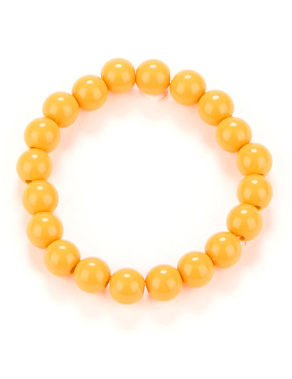 Bracelet perles pour adulte orange
