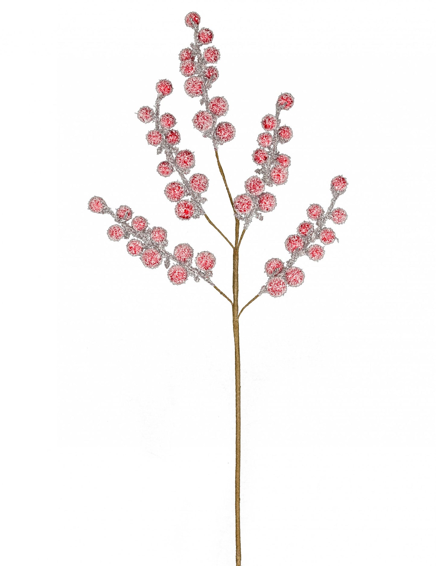 Veja rdečih zmrznjenih jagod 52 cm za božič