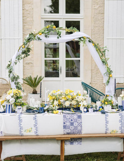 Umetna limonina veja z rumenim in zelenim listjem, 13,5 cm