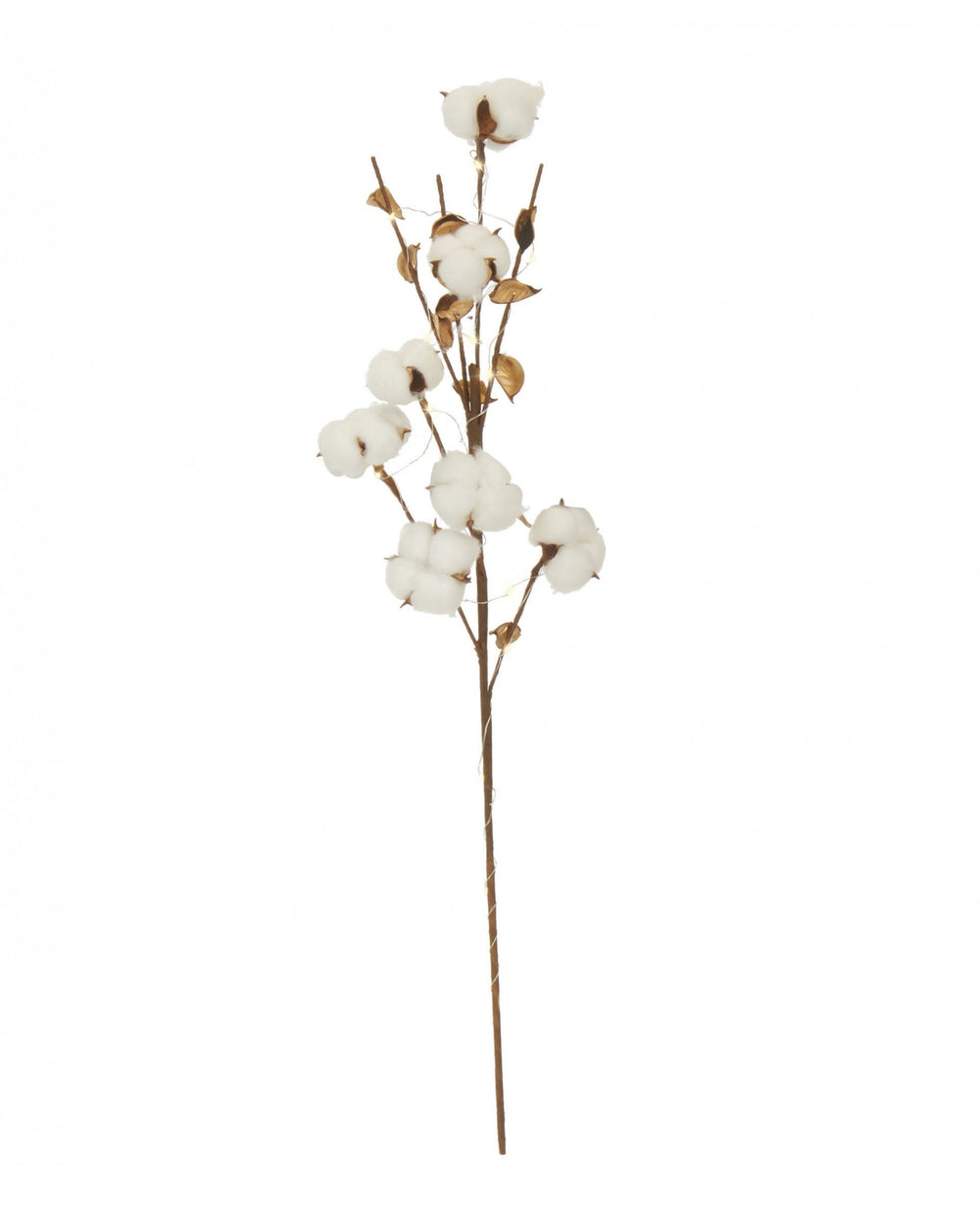 Branche de coton lumineuse pour décoration blanche avec 20 led