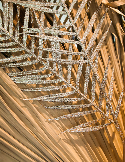 Zlata bleščeča veja praproti, 1 m, elegantna dekoracija