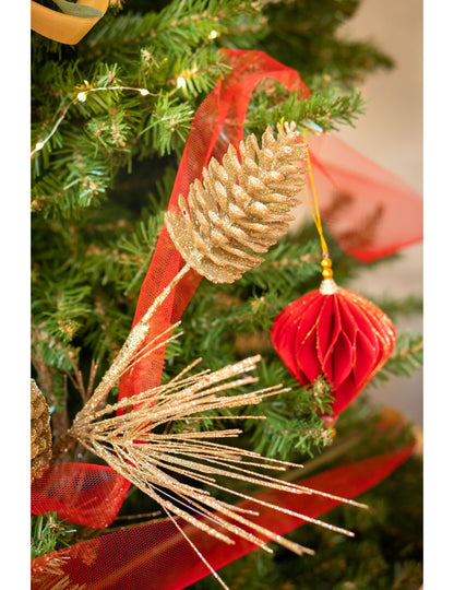 Veja storža z bleščicami iz šampanjca 75 cm Čaroben božič