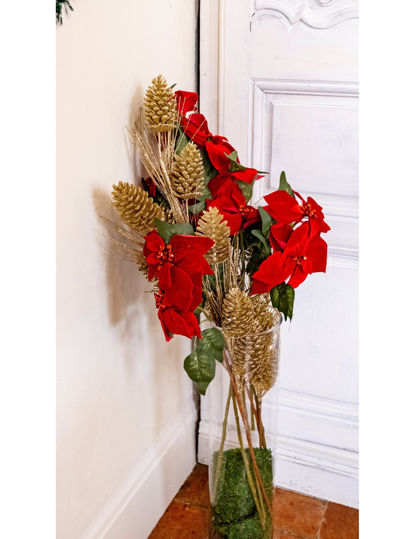 Veja storža z bleščicami iz šampanjca 75 cm Čaroben božič