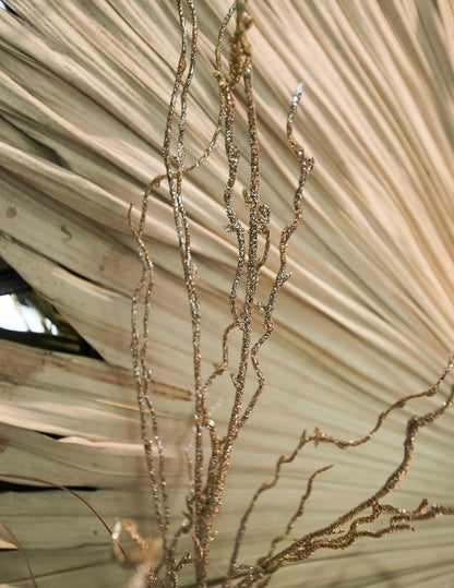 Vilinska vejica z zlatimi bleščicami in bleščicami 125 cm učinek zmrznjenega