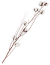 Branche décorative de fleurs de coton pour décoration blanches