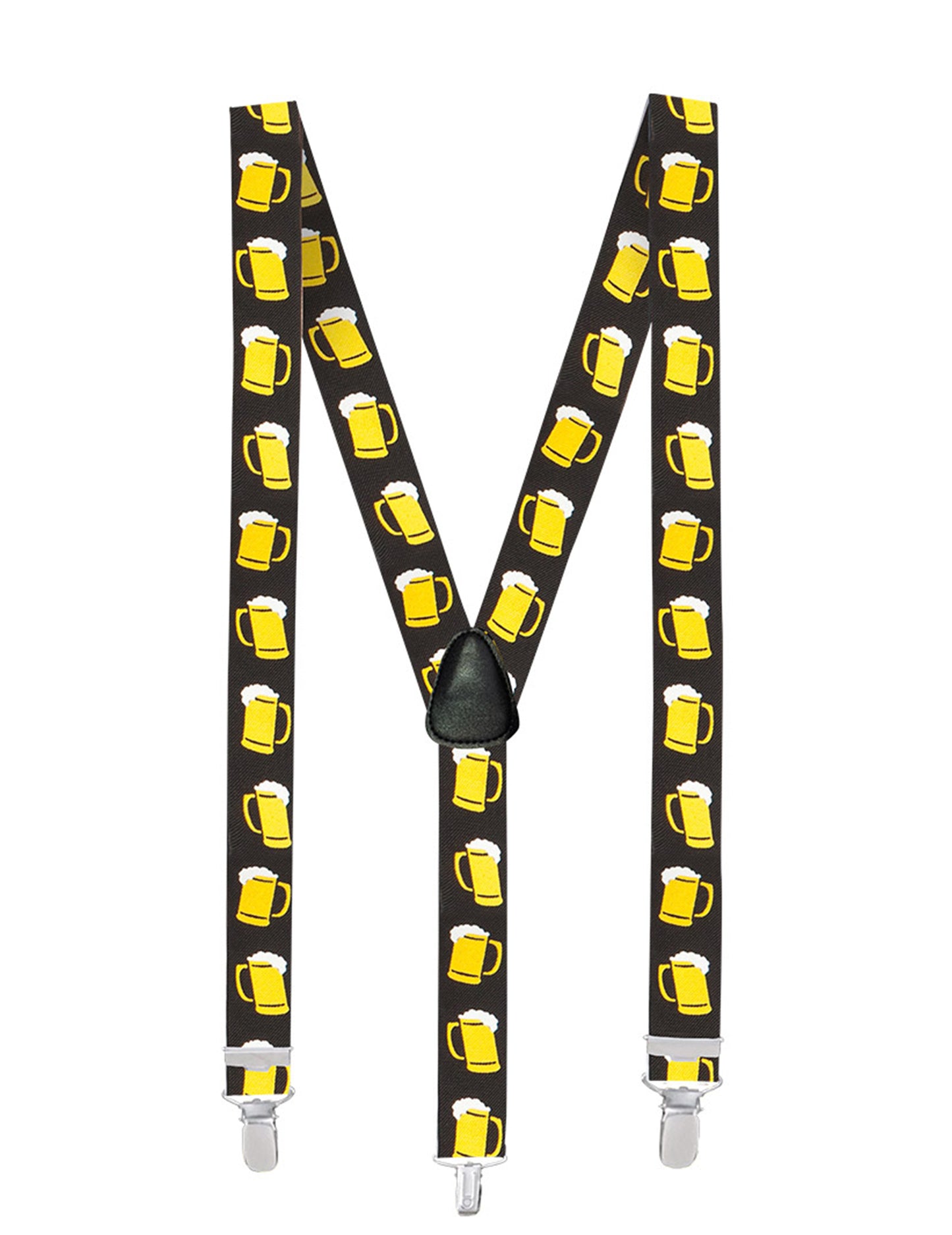 Pogled zadaj na bretelle za pivo za odrasle