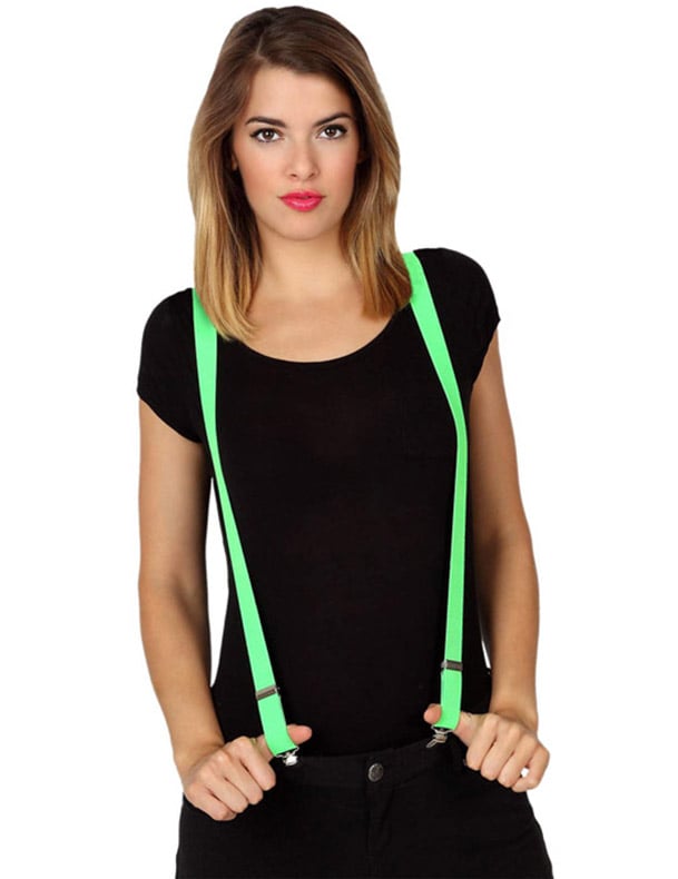 Bretelles fluo pour adulte vert fluo