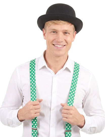 Zeleni trakovi z belo detelo Saint Patrick