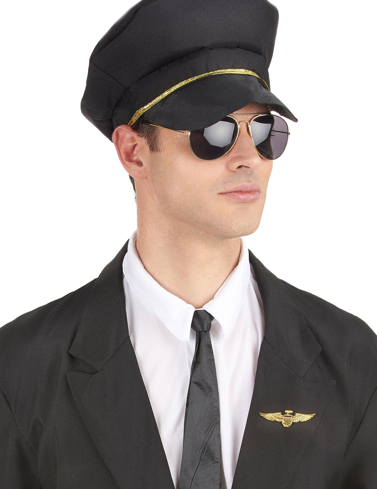 Vue de profil de la broche pilote aviateur